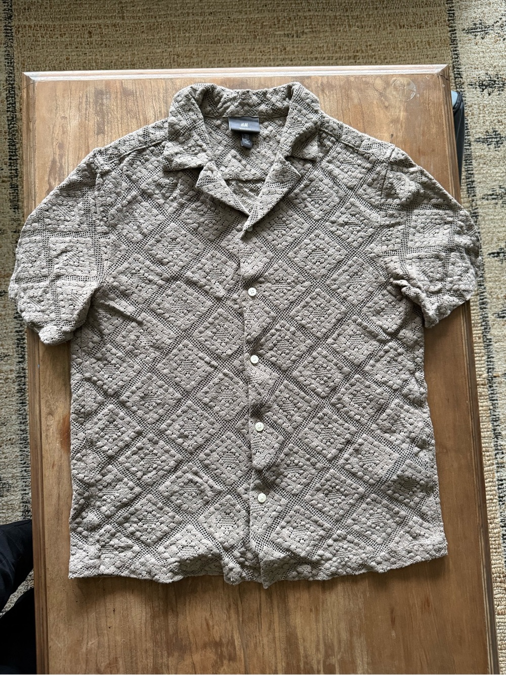H&M knit boho styled short sleeve button up - Picture 4 of 7
